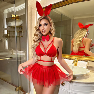 Haute qualité lapin fille Lingerie érotique passionné jeu costume Sexy saint valentin femmes jeu de rôle ensemble de Lingerie - Product Image 2