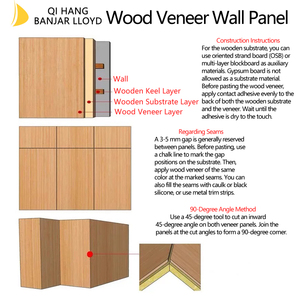 Panneau mural de décoration intérieure luxueux insonorisant en fibre de bois de bambou, design grain de bois, installation rapide - Product Image 3