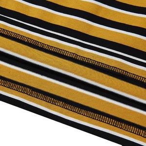 Colección de Verano, Camiseta Ecológica Vintage 100% Algodón Orgánico para Hombre, Tejido de Punto a Rayas de Alta Calidad, Teñido con Hilo, Estilo Náutico, OEM ODM - Product Image 6