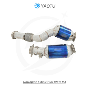 Downpipe Catalizado de Alto Flujo YT de Titanio para M4 F82 3.0T, Piezas de Modificación de Escape de Alto Rendimiento para M4 3.0T, Construcción de Titanio - Product Image 4