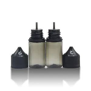 30ml pet botella de plástico/botella de plástico negro cuentagotas 1oz/Negro botellas de plástico líquido botellas de negro v3 botella de líquido