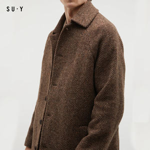 Cappotto lungo da <span class=keywords><strong>uomo</strong></span> autunno inverno spesso personalizzato cappotto in lana <span class=keywords><strong>Cashmere</strong></span> stile britannico giacche a vento calde - Product Image 2