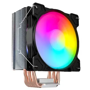 OEM ODM 6 bakır ısı borusu işlemci soğutucusu rgb renk fan soğutucu CPU radyatör TDP 160W 165W