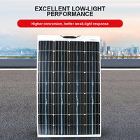 Panneau solaire monocristallin semi-flexible ETFE sans cadre 200W 18V, indice de protection IP65, efficacité 20%-23,8% pour