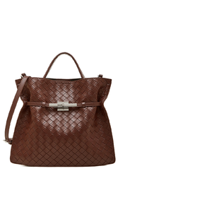 Bolso Bandolera de Cuero Genuino Tejido, Diseño Personalizado OEM, Moda de Invierno para Mujer, Correa Única, Portátil - Product Image 1