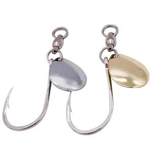TAKEDO in acciaio inox Jig Hook doppio cuscinetto girevole 1/0 2/0 3/0 5/0 singolo ami da pesca con cucchiaio per spagnolo spigola - Product Image 6