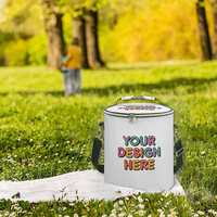 Sac isotherme portable à isolation thermique à cylindre rond avec doublure en PEVA au design personnalisé pour boissons canettes de bière déjeuners