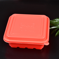 Boîte de boulettes en plastique PP jetables à emporter avec plateau intérieur pour gâteau à sushi chocolat bonbons biscuit nouilles chocolat stockage