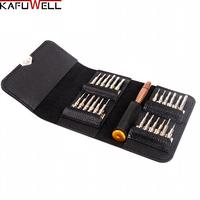 KAFUWELL PS2991 – Kit de 25 tournevis de précision pour réparation mobile avec embouts en acier au chrome-vanadium, étui souple, garantie 1 an, en stock