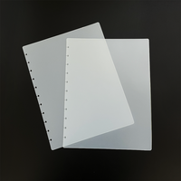 Carnet de planification budgétaire A5 en plastique PP givré, couverture rigide, reliure à disques, avec index et feuilles mobiles