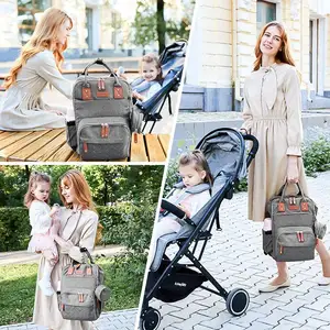 Amiqi Lz09 Usb Waterdichte Baby Opvouwbare Wieg Bedtassen Mama Reizen Luier Rugzak Vrouwen Tas Zwangerschaps Mummie Tas Met Luier