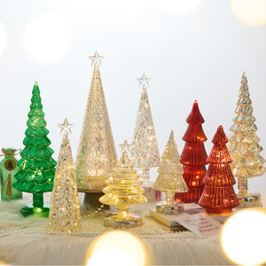 Mini Árbol de <span class=keywords><strong>Navidad</strong></span> de Cristal Estilo Champán, Adorno de Escritorio, Decoración Festiva para Hogar y Jardín - Product Image 5
