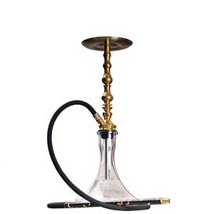 Narghilè <span class=keywords><strong>Venus</strong></span> Modello Stella Dorata Antivento in Ottone con Tubo Singolo Grande, per Fumo Intenso, Vendita all'Ingrosso Transfrontaliera - Product Image 1
