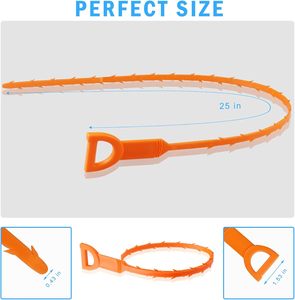 Desatascador de Drenajes Ecológico de Plástico, Herramienta para Quitar Cabellos y Obstrucciones en Inodoros, Bañeras, Fregaderos de Cocina y Duchas, 51CM/64CM - Product Image 2