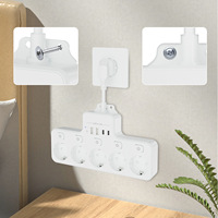 Smart Home Prise multifonctionnelle européenne Fiche standard Fil court Carte de prise TYPE-C USB multi-positions à 4 trous