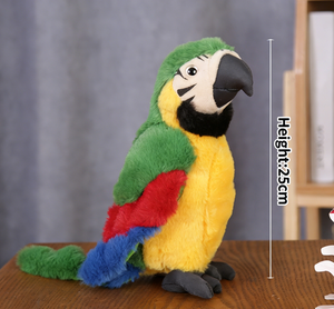 Juguete de Peluche de Loro Ara Colorido con Relleno de Algodón PP, 25 cm, Pájaro de Peluche para Uso Educativo <span class=keywords><strong>y</strong></span> Decoración del Hogar - Product Image 1
