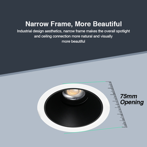 Downlight LED Empotrable de Aluminio Blanco y Negro Moderno de Alta Calidad de 9W para Iluminación del Hogar - Product Image 3