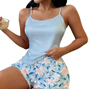 Women 2-Piece Breathable V-neck Knitted Lounge Set Short-Sleeved Top Drawstring Shorts Solid Gray Casual Summer Eco-Friendly - Product Image 6