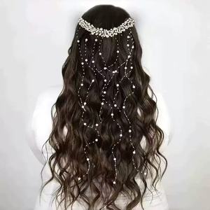 NianCan New European-style Pearl <strong>Hair</strong> Comb Handmade Headpiece Pearl <strong>Bridal</strong> Wedding <strong>Hair</strong> Accessory Wedding Dress <strong>Hair</strong> <strong>Band</strong> - Product Image 2