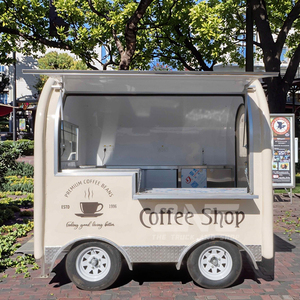 Xe kéo tròn bán đồ ăn mini, xe bán kem lưu động, xe bán xúc xích, cà phê, khoai tây chiên, kẹo, dịch vụ ăn uống, hình tròn, mini, lưu động - Product Image 1