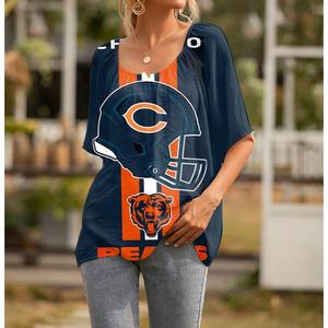 Nuevo diseño 2024 Camiseta de mujer Otoño Nueva manga corta <span class=keywords><strong>NFL</strong></span> Todos los 32 equipos Equipos de fútbol Camiseta de verano para mujer - Product Image 2