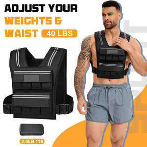 Chaleco con Peso y Franjas Reflectantes de 6LB/8LB/12LB/16LB/20LB/25LB/30LB para Entrenamiento, Fuerza, Desarrollo Muscular y Ejercicio - Product Image 2