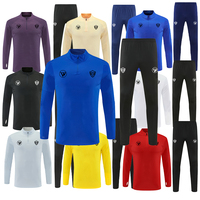 Trajes Deportivos de Fútbol Transpirables de Secado Rápido con Cierre de Media/Capacidad Completa para Hombre, Camisetas Deportivas para Adultos