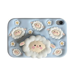 Nuovissima Custodia in Silicone per <span class=keywords><strong>iPad</strong></span> 10.9 con Design Kawaii a Forma di Pecora, Supporto Pieghevole, Leggera 300g, 20x14cm - Product Image 1