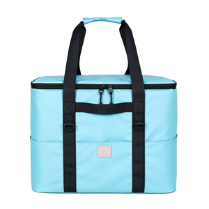 Big Capacity Durable Insulated Thermal Waterproof Polyester Diamond Lattice Double-Deck Portable Travel Picnic Cooler <b>Bag</b> - Product Image 1