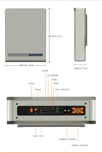 แบตเตอรี่ไอออนโซลาร์ Lifepo4 48v 51.2v 100ah 200ah 300ah 20kwh 10kwh พร้อมจอ LCD ระบบ BMS  ชุดแบตเตอรี่สำรองไฟแบบติดผนัง พร้อม Wifi - Product Image 2