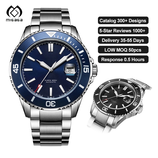 Titanium Oem Divers Watches Miyota 9015 200m 300m Luminous Sapphire Automatic Mechanical Watch for Men