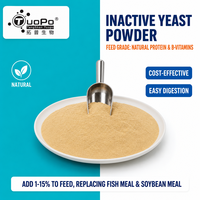 Poudre de levure inactif, protéines brutes 35%-50%, humidité ≤9%, cendres ≤8%, améliore la nutrition des aliments et stimule l'appétit des animaux