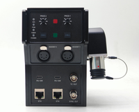 Convertisseur et prolongateur de fibre optique 500m SMPTE avec alimentation, pour 2 interphones, Tally, PoE, Ethernet, et connectivité à distance 2.5mm