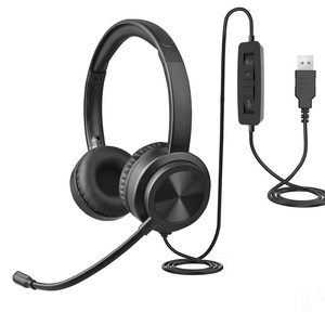 <span class=keywords><strong>Casque</strong></span> Stéréo <span class=keywords><strong>Haut</strong></span> <span class=keywords><strong>de</strong></span> <span class=keywords><strong>Gamme</strong></span> Circum-auriculaire avec Réduction <span class=keywords><strong>de</strong></span> Bruit Active (ANC) et Réduction <span class=keywords><strong>de</strong></span> Bruit Environnemental (ENC) Double, Interface Double USB Type-C <span class=keywords><strong>Filaire</strong></span>, en Cuir PU/PVC - Product Image 1