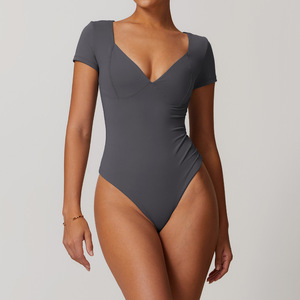 Nouvel arrivage de combinaison de yoga pour femmes séchage rapide respirant fitness sport course combinaison d'entraînement décontracté haute élastique quatre sans couture - Product Image 6