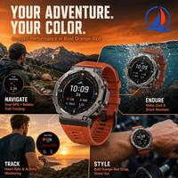 Montre connectée d'extérieur personnalisée OEM en alliage de titane avec écran AMOLED, GPS, Beidou, appels Bluetooth et suivi de santé pour la vente en gros