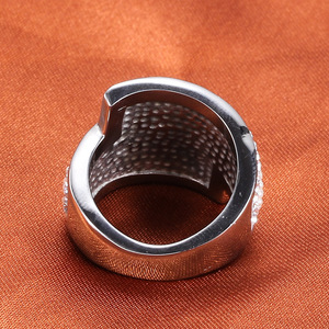 Fashion <b>Rings</b> Stainless Steel 304 Pave Setting <b>Crystal</b> Women's Party Jewelry - Product Image 2