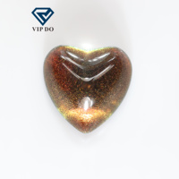 Harga grosir peach heart cut Starlight seri polos datar K9 kaca kristal DIY pakaian aksesoris longgar Rhinestones