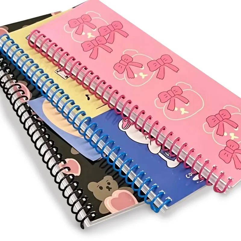 100 หน้าการ์ตูนหมีโน้ตบุ๊คนักเรียนแบบพกพา Notepad มินิโน้ตบุ๊คที่กําหนดเองขนาดเล็กเกลียวโน้ตบุ๊ค