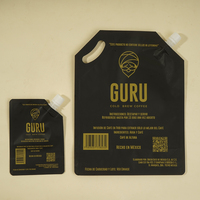Pochettes souples personnalisées imprimées en héliogravure de qualité alimentaire 250ml 500ml 1L 2L avec bec verseur pour café, bière, eau minérale et autres liquides, avec trou de suspension
