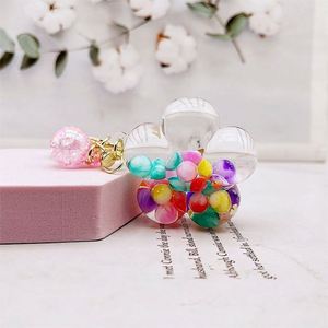 Custom Acrylic Colorful Beads Quicksand Bottle <b>Key</b> Chain Cute Rabbit Oil Floating KeyChain <b>Bags</b> Pendant Small <b>Key</b> <b>Ring</b> Gift - Product Image 4