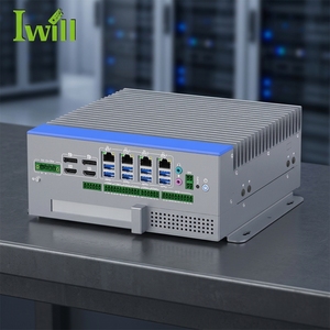 PC industriel 4P DC 12-28V ultra-plat avec <span class=keywords><strong>6</strong></span> ports COM, <span class=keywords><strong>8</strong></span> ports USB 3.1 et 1 slot PCIe X16 pour IA industrielle - Product Image 1