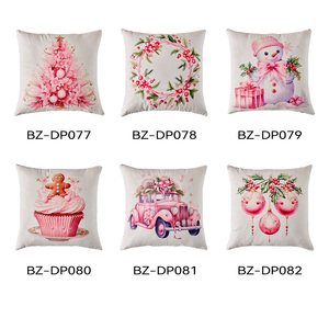 Couverture <span class=keywords><strong>de</strong></span> jet <span class=keywords><strong>de</strong></span> motif <span class=keywords><strong>de</strong></span> Noël <span class=keywords><strong>rose</strong></span> pour la décoration <span class=keywords><strong>de</strong></span> la maison-<span class=keywords><strong>Housse</strong></span> <span class=keywords><strong>de</strong></span> coussin <span class=keywords><strong>de</strong></span> canapé à technologie d'impression numérique - Product Image 6