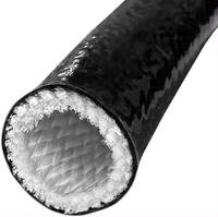 Manchon de protection anti-incendie tressé en fibre de verre revêtu de caoutchouc de silicone Vestes extérieures de tuyau chauffant avec service de traitement de coupe personnalisé