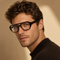Montures de lunettes en acétate épais faites à la main avec motif personnalisé unisexe JS, adaptées à toutes les formes de visage, nouveau design, modèle de monture optique
