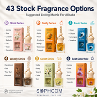 Diffuseur de parfum pour voiture suspendu 8 ml en verre avec bouchon en bois, huile parfumée personnalisée pour rétroviseur, marque privée