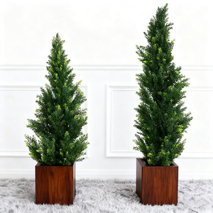 <span class=keywords><strong>Ciprés</strong></span> Artificial Realista de 90-150 cm en Maceta, Simulación de Pino Cedro, Topiario para Decoración Interior y Exterior del Hogar, Oficina y Jardín, Resistente a los Rayos UV - Product Image 3
