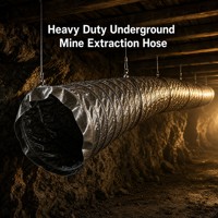 Tuyau d'aspiration à pression négative robuste, ignifuge et pliable, pour conduits de ventilation destinés aux projets miniers africains