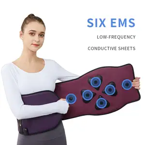 OEM yüksek kalite PU deri ev ısıtma zayıflama göbek yağ yakıcı EMS mikro akım masaj kemeri