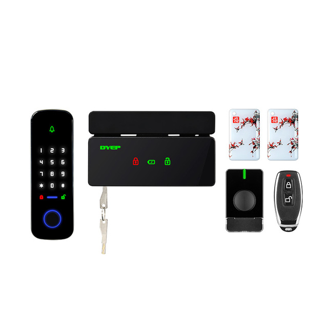 Wireless Fingerprint Access Control System for Glass Door Smart Biometric Reader Password Swipe Card Secure Lock Kit